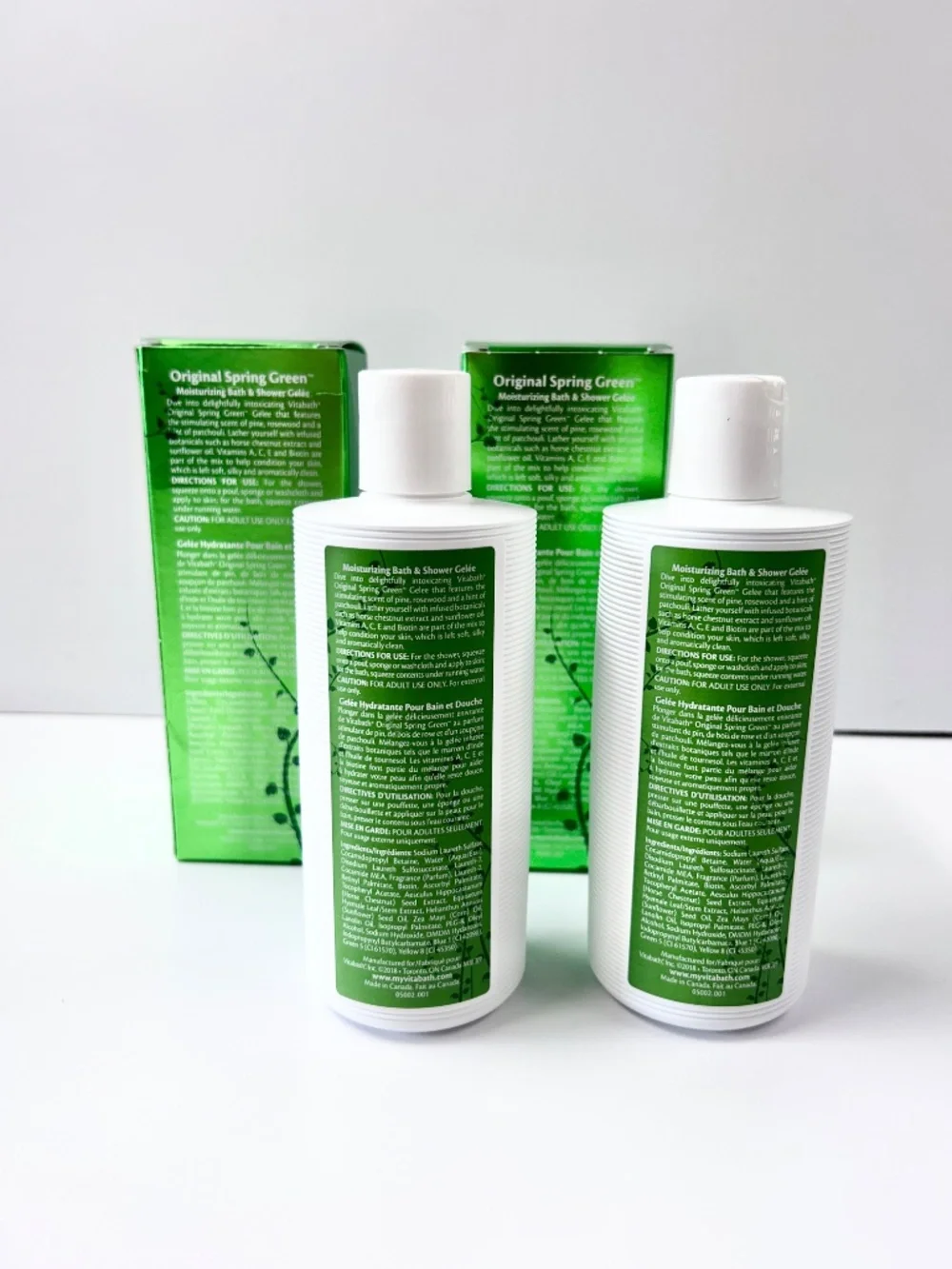 Lot of 2 Vitabath Moisturizing Bath Gelee Original Spring Green  10.5 oz Each